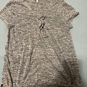 Juicy Couture Womens Size Small Short Sleeve Lace Up Faux Wrap Burnout Top pink